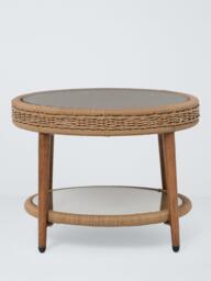 John Lewis x Sophie Conran Felix Woven Round Garden Coffee Table, 61cm, Natural - thumbnail 2