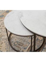 Pottery Barn Delaney Round Nesting Coffee Table, Set of 2, Bronze - thumbnail 6