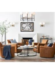 Pottery Barn Delaney Round Nesting Coffee Table, Set of 2, Bronze - thumbnail 3