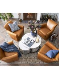 Pottery Barn Delaney Round Nesting Coffee Table, Set of 2, Bronze - thumbnail 4