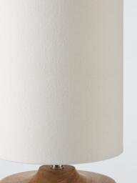John Lewis Kollur Short Cylindrical Table Lamp, Wood - thumbnail 3