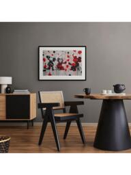 John Lewis George Rosaly 'Fist of Passion' Framed Print & Mount, 53 x 73cm, Red/Black - thumbnail 2