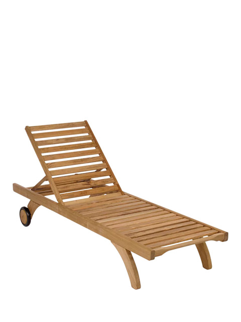 Barlow Tyrie Capri Wooden Sun Lounger, Teak - image 1