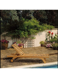 Barlow Tyrie Capri Wooden Sun Lounger, Teak - thumbnail 2