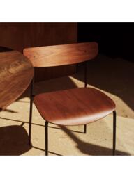 The Conran Shop Orby Dining Chair, Walnut, Set of 2 - thumbnail 2