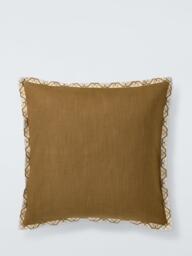 John Lewis Embroidered Border Cushion - thumbnail 1