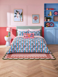 Eleanor Bowmer x Night Lark® Electric Coast Coverless Duvet & Pillowcase Set, 10.5 Tog, Multicolour - thumbnail 1