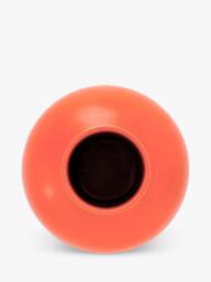 raawii Strøm Small Earthenware Vase, H16cm, Vibrant Orange - thumbnail 2