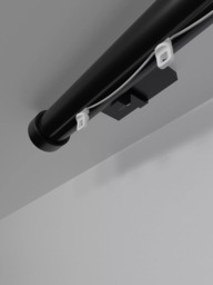 John Lewis Made to Order Select Curl Gliding Curtain Pole with Stud Finial, Ceiling Fix, Dia.30mm - thumbnail 4