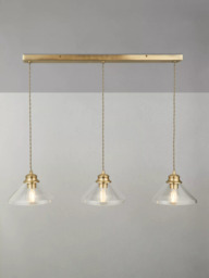 John Lewis Tula 3 Arm Over Diner Bar Ceiling Light