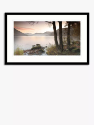 John Lewis Mike Shepherd 'Misty Lake' Framed Print & Mount, 64.5 x 104.5cm, Green/Multi - thumbnail 1