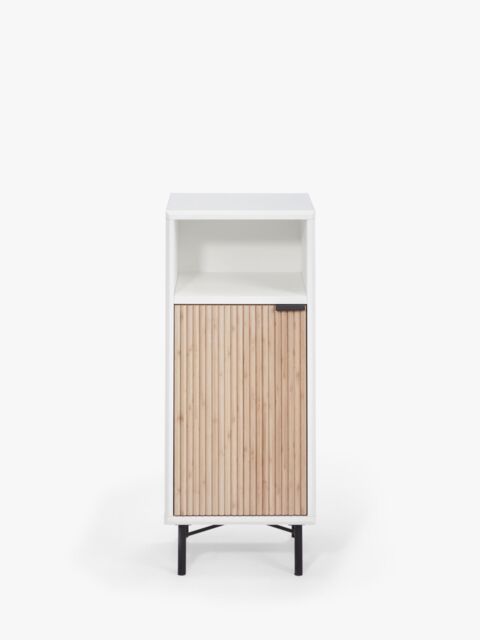 John Lewis ANYDAY Ridge Single Towel Cupboard, White