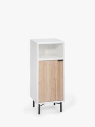 John Lewis ANYDAY Ridge Single Towel Cupboard, White - thumbnail 3