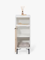 John Lewis ANYDAY Ridge Single Towel Cupboard, White - thumbnail 2