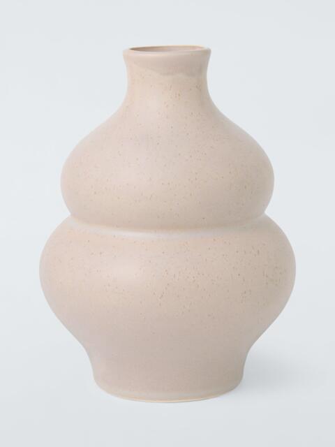 John Lewis Wavy Gourd Stoneware Vase, H20cm, Brown - image 1