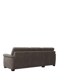 John Lewis Camden LHF Chaise End Leather Sofa Bed, Dark Leg - thumbnail 4