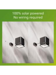 Philips Virona Solar Power LED Outdoor Wall Light, Black - thumbnail 5