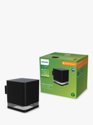 Philips Virona Solar Power LED Outdoor Wall Light, Black - thumbnail 2