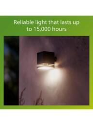 Philips Virona Solar Power LED Outdoor Wall Light, Black - thumbnail 3