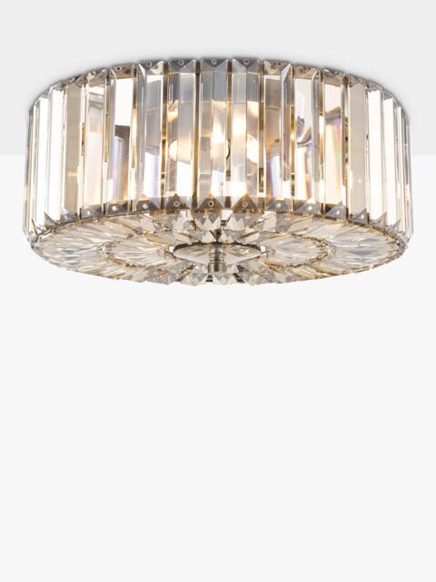 Laura Ashley Fernhurst Large 3 Bulb Flush Ceiling Light, Champagne Gold - image 1