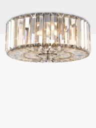 Laura Ashley Fernhurst Large 3 Bulb Flush Ceiling Light, Champagne Gold