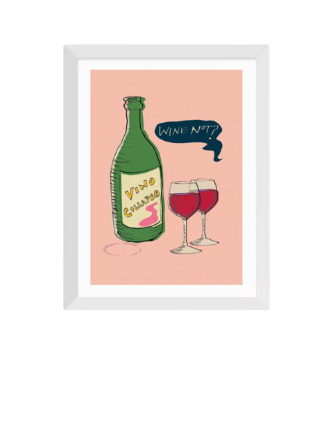 EAST END PRINTS Poet and Painter 'Wine Not?' Framed Print