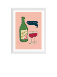 EAST END PRINTS Poet and Painter 'Wine Not?' Framed Print