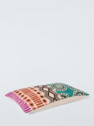 John Lewis Global Medley Cushion, Jade Multi - thumbnail 3