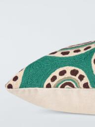 John Lewis Global Medley Cushion, Jade Multi - thumbnail 4
