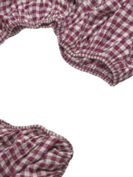 Piglet in Bed Gingham Linen Fitted Sheet - thumbnail 3