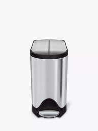 Simplehuman Butterfly Bathroom Pedal Bin, 9L, Stainless Steel - thumbnail 2