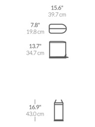 Simplehuman Butterfly Bathroom Pedal Bin, 9L, Stainless Steel - thumbnail 5