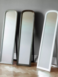 Gallery Direct Beck Cheval Mirror, 160 x 42cm, Brushed Brass - thumbnail 2