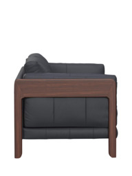 John Lewis Nest Medium 2 Seater Leather Sofa, Dark Leg - thumbnail 2