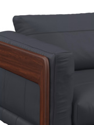 John Lewis Nest Medium 2 Seater Leather Sofa, Dark Leg - thumbnail 5