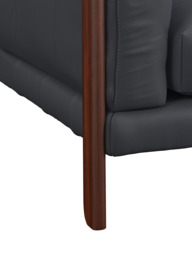John Lewis Nest Medium 2 Seater Leather Sofa, Dark Leg - thumbnail 6