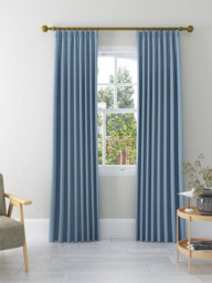 John Lewis Textured Weave Pair Blackout Lined Pencil Pleat Curtains - thumbnail 3