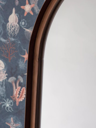 Gallery Direct Greystoke Ellipse Metal Frame Wall Mirror, 90.5 x 60cm, Bronze - thumbnail 3