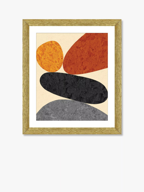 Brookpace Lascelles 'Desert Rocks 3' Framed Print & Mount, 56 x 46cm, Brown/Multi - image 1