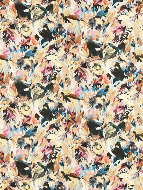 Harlequin Dance Of Adornment Made to Measure Curtains or Roman Blind, Pomegranate/Grounded/Incense - image 1