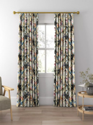 Harlequin Dance Of Adornment Made to Measure Curtains or Roman Blind, Pomegranate/Grounded/Incense - thumbnail 3