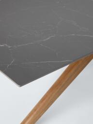 John Lewis Breton Stone 6-8 Seater Wooden Leg Dining Table, Black - thumbnail 3