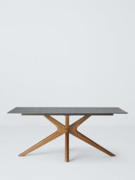 John Lewis Breton Stone 6-8 Seater Wooden Leg Dining Table, Black - thumbnail 2