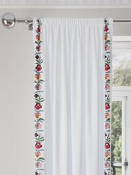 John Lewis x Anine Cecilie Iversen Posy Embroidered Slot Top Voile Panel, Multi