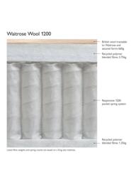 John Lewis Waitrose Wool 1200 Pocket Spring Mattress, Firm Tension, King Size - thumbnail 5
