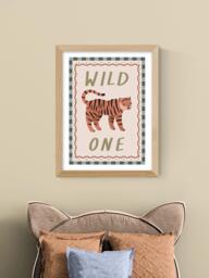EAST END PRINTS Kid of the Village 'Wild One' Framed Print, 43.4 x 33.4cm, Natural - thumbnail 2