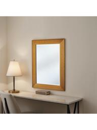 Yearn Fluted Rectangular Frame Wall Mirror, Gold - thumbnail 2