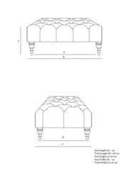John Lewis Button Footstool, Green Velvet - thumbnail 2