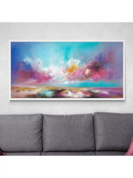 John Lewis Anna Schofield 'Rose Scent' Embellished Framed Print, 64.5 x 124.5cm, Pink/Multi - thumbnail 2