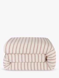 Piglet in Bed Kemptown Stripe Linen Blend Bedding, Ivory/Rhubarb - thumbnail 4